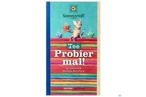 Sie sehen eine Packung Sonnentor Tee/bio Probier Mal 02619 20st, Produktbild: 01 Sonnentor Tee/bio Probier Mal 02619 20st, A-Nr.: 3574954 - 01