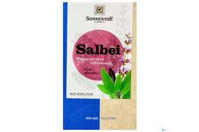 Sie sehen eine Packung Sonnentor Tee/bio Salbei Beutel 02201 18st, Produktbild: 01 Sonnentor Tee/bio Salbei Beutel 02201 18st, A-Nr.: 4307497 - 01