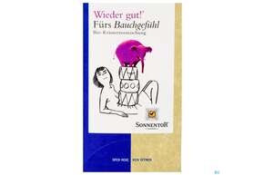 Sie sehen eine Packung Sonnentor Tee/bio/wieder Gut Fuers Bauchgefuehl 02701 18st, Produktbild: 01 Sonnentor Tee/bio/wieder Gut Fuers Bauchgefuehl 02701 18st, A-Nr.: 3428744 - 01