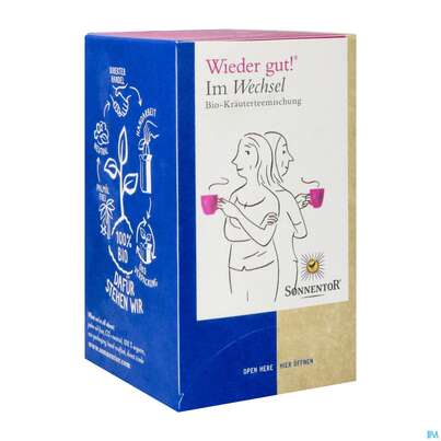Sie sehen eine Packung Sonnentor Im Wechsel Tee Bio Doppelkammerbeutel Im Wechsel 02584 18st, Produktbild: 04 Sonnentor Im Wechsel Tee Bio Doppelkammerbeutel Im Wechsel 02584 18st, A-Nr.: 5226996 - 04