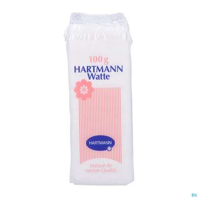 Sie sehen eine Packung Verbandwatte Baumwolle/100% -hartmann 100g, Produktbild: 02 Verbandwatte Baumwolle/100% -hartmann 100g, A-Nr.: 0691932 - 02