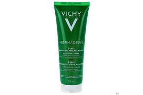 Sie sehen eine Packung Vichy Normaderm Tri-aktiv Reinigung 3in1 125ml, Produktbild: 01 Vichy Normaderm Tri-aktiv Reinigung 3in1 125ml, A-Nr.: 3855877 - 01