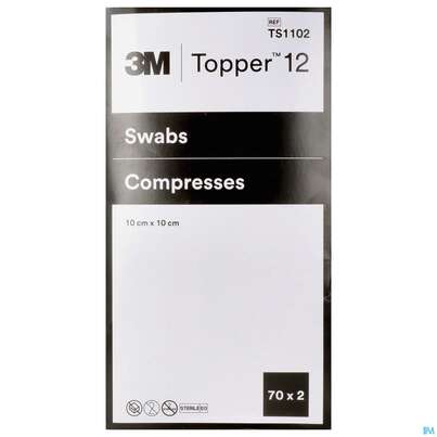 Kompressen Topper 12 Steril Ts1102 10x 10cm 70x2 140st, A-Nr.: 2198130 - 01