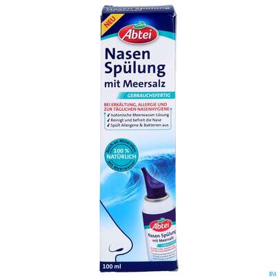 Nasen Spuelung Abtei 100% Nat.meersalz O.kons Ab 3 Jahren 50000 100ml, A-Nr.: 5214680 - 01