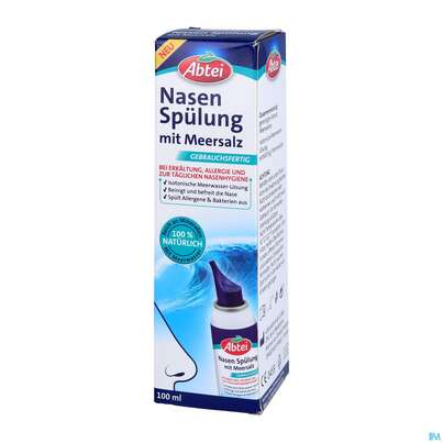 Nasen Spuelung Abtei 100% Nat.meersalz O.kons Ab 3 Jahren 50000 100ml, A-Nr.: 5214680 - 02