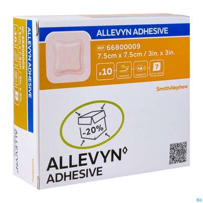 Wundverband Allevyn/polyurethan Adhesive 7,5x 7,5cm -tam 10st, A-Nr.: 4736620 - 06