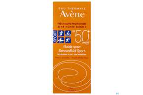 Sie sehen eine Packung Sonnenprodukte Avene Sport Fluid 50+ 100ml, Produktbild: 01 Sonnenprodukte Avene Sport Fluid 50+ 100ml, A-Nr.: 4995540 - 01