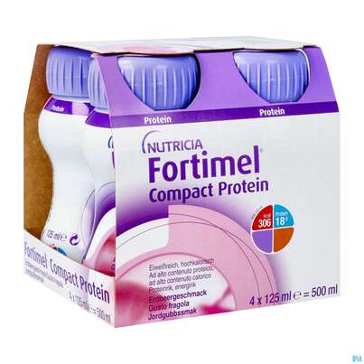 Fortimel/compact/protein 125ml Vitalflasche Erdbeere 4st, A-Nr.: 3948662 - 05