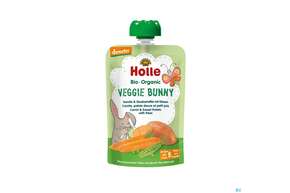 Holle Demeter Bio Fruechtepueree/ab 6 Monate Veggie Bunny Karotte Suess-kartoffel/erbsen 100g, A-Nr.: 5080742 - 01