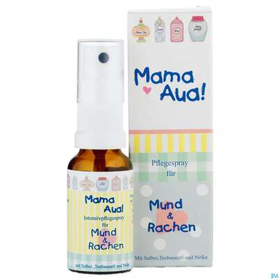 Sie sehen eine Packung Mama-aua Mund +rachenspray 20ml, Produktbild: 04 Mama-aua Mund +rachenspray 20ml, A-Nr.: 4493519 - 04