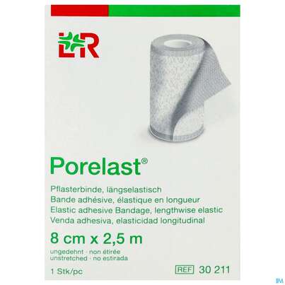 Pflasterbinden Porelast Laengselast.ungedehnt 2,5mx 8cm 1st, A-Nr.: 5026412 - 01