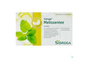 Sie sehen eine Packung Sidroga Tee Doppelkammerbeutel Melisse 20st, Produktbild: 01 Sidroga Tee Doppelkammerbeutel Melisse 20st, A-Nr.: 2429316 - 01