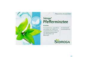 Sie sehen eine Packung Sidroga Tee Doppelkammerbeutel Pfefferminz 20st, Produktbild: 01 Sidroga Tee Doppelkammerbeutel Pfefferminz 20st, A-Nr.: 2429339 - 01