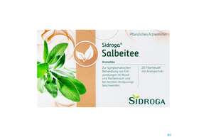 Sie sehen eine Packung Sidroga Tee Doppelkammerbeutel Salbei 20st, Produktbild: 01 Sidroga Tee Doppelkammerbeutel Salbei 20st, A-Nr.: 2429345 - 01