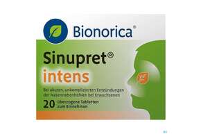 Sinupret Intens Ueberzogene Tabl 20st, A-Nr.: 4206514 - 01