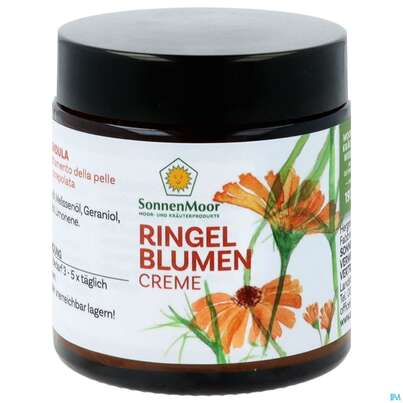 Sie sehen eine Packung Ringelblumen Creme Sonnenmoor 90g, Produktbild: 01 Ringelblumen Creme Sonnenmoor 90g, A-Nr.: 5106269 - 01