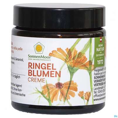 Sie sehen eine Packung Ringelblumen Creme Sonnenmoor 90g, Produktbild: 02 Ringelblumen Creme Sonnenmoor 90g, A-Nr.: 5106269 - 02