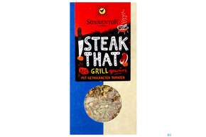 Sie sehen eine Packung Sonnentor Gewuerzmischung/bio Grillgewuerz Steak That 00862 50g, Produktbild: 01 Sonnentor Gewuerzmischung/bio Grillgewuerz Steak That 00862 50g, A-Nr.: 4793641 - 01