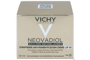 Sie sehen eine Packung Vichy Neovadiol Anti-pigmentflecken Creme Lsf50 50ml, Produktbild: 01 Vichy Neovadiol Anti-pigmentflecken Creme Lsf50 50ml, A-Nr.: 5747376 - 01