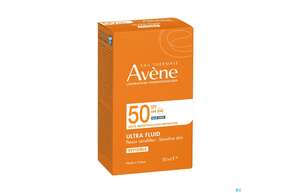 Sie sehen eine Packung Sonnenprodukte Avene Ultra/fluid Invisible Lf50 50ml, Produktbild: 01 Sonnenprodukte Avene Ultra/fluid Invisible Lf50 50ml, A-Nr.: 5826414 - 01