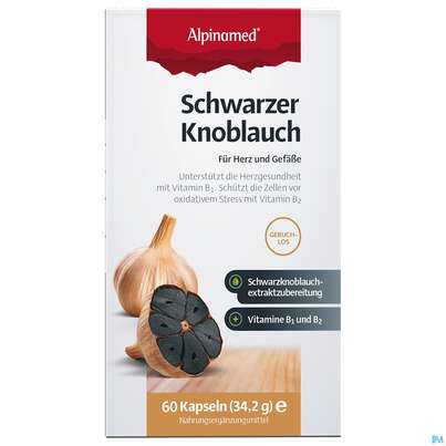 Knoblauch Kapseln Schwarz Vegan -alpinamed 60st, A-Nr.: 5386139 - 01