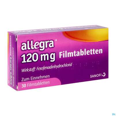 Allegra Filmtabl 120mg 30st, A-Nr.: 5515973 - 02