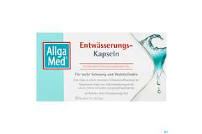 Sie sehen eine Packung Allga Med Entwaesserungs-kapseln 30st, Produktbild: 01 Allga Med Entwaesserungs-kapseln 30st, A-Nr.: 4486028 - 01