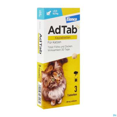 Adtab F Katzen Kautabl 48mg (2-8kg) 3st, A-Nr.: 5530642 - 02