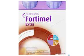 Sie sehen eine Packung Fortimel/protein 200ml 1,5kcal Schokolade 4st, Produktbild: 01 Fortimel/protein 200ml 1,5kcal Schokolade 4st, A-Nr.: 4303401 - 01
