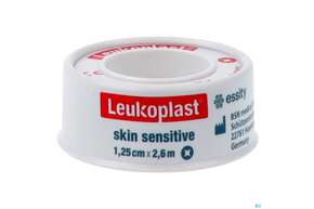 Wundverband Leukoplast Skin Sensitive Fixierverband Silikon Spule 1,25cmx 2,6m 76173 1st, A-Nr.: 5341906 - 01