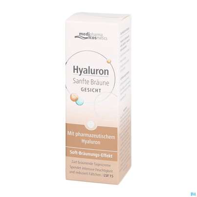 Sie sehen eine Packung Hyaluron Sanfte Braeune Gesichtspflege 50ml, Produktbild: 02 Hyaluron Sanfte Braeune Gesichtspflege 50ml, A-Nr.: 5289809 - 02