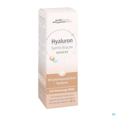 Sie sehen eine Packung Hyaluron Sanfte Braeune Gesichtspflege 50ml, Produktbild: 03 Hyaluron Sanfte Braeune Gesichtspflege 50ml, A-Nr.: 5289809 - 03