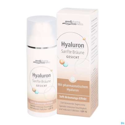 Sie sehen eine Packung Hyaluron Sanfte Braeune Gesichtspflege 50ml, Produktbild: 04 Hyaluron Sanfte Braeune Gesichtspflege 50ml, A-Nr.: 5289809 - 04