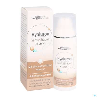 Sie sehen eine Packung Hyaluron Sanfte Braeune Gesichtspflege 50ml, Produktbild: 05 Hyaluron Sanfte Braeune Gesichtspflege 50ml, A-Nr.: 5289809 - 05
