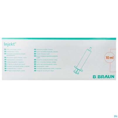 Injektionsspritzen U.zubeh. Einmalspritzen Braun Injekt 10ml 100st, A-Nr.: 2692574 - 01