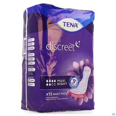 Sie sehen eine Packung Inkontinenz Tena/lady Discreet Einlage Maxi Night 760921 12st, Produktbild: 04 Inkontinenz Tena/lady Discreet Einlage Maxi Night 760921 12st, A-Nr.: 3478311 - 04