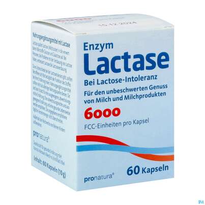 Lactase Enzym/kapseln 6.000 Fcc -pro Natura 60st, A-Nr.: 3973140 - 02