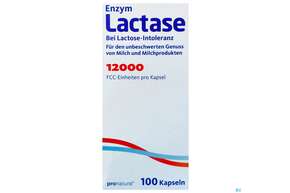 Lactase Enzym/kapseln 12.000 Fcc -pro Natura 100st, A-Nr.: 4383854 - 01