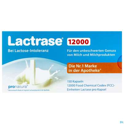 Lactrase Kapseln 12.000 Fcc -pro Natura 150st, A-Nr.: 4183440 - 01