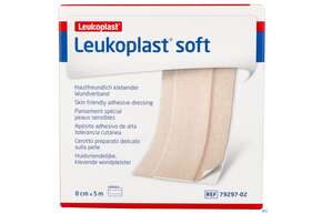 Wundpflaster Leukoplast/soft 5mx 8cm 7929702 1st, A-Nr.: 4803954 - 01