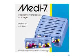 Medikamentendosierer Medi-7 -pharmag 1 Woche Blau 1st, A-Nr.: 3451594 - 01