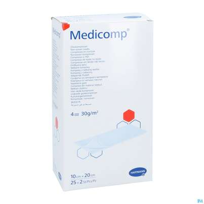 Kompressen Medicomp Vliesstoff 4fach Steril 10x 20cm 25x2 50st, A-Nr.: 1652012 - 03