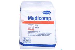 Kompressen Medicomp Vliesstoff 4fach Unsteril 7,5x 7,5cm 100st, A-Nr.: 1652035 - 01