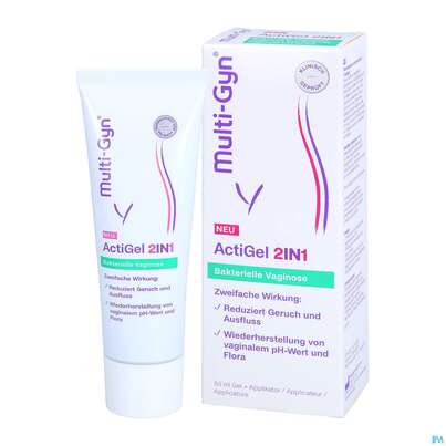 Sie sehen eine Packung Multi-gyn Actigel 2in1 50ml, Produktbild: 03 Multi-gyn Actigel 2in1 50ml, A-Nr.: 5666672 - 03