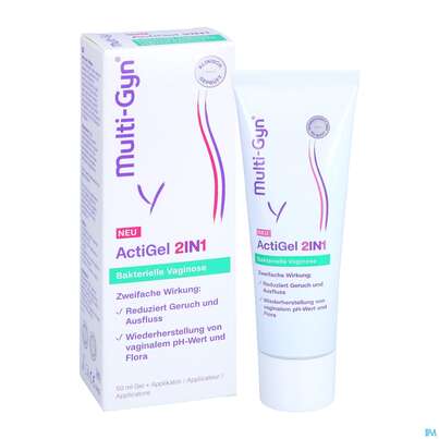 Sie sehen eine Packung Multi-gyn Actigel 2in1 50ml, Produktbild: 04 Multi-gyn Actigel 2in1 50ml, A-Nr.: 5666672 - 04
