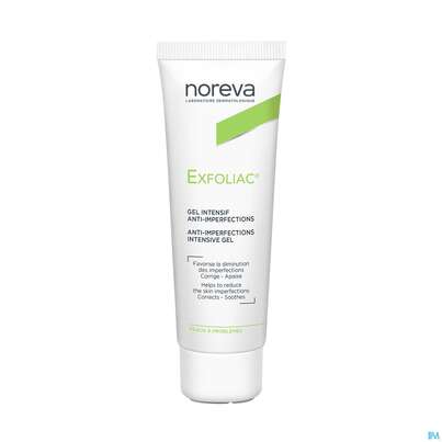 Sie sehen eine Packung Noreva Exfoliac Gel 30ml, Produktbild: 05 Noreva Exfoliac Gel 30ml, A-Nr.: 3959772 - 05