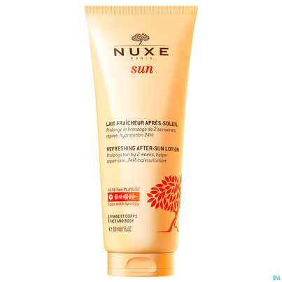 Sie sehen eine Packung Sonnenprodukte Nuxe Sun After-sun Lotion Face +body 200ml, Produktbild: 06 Sonnenprodukte Nuxe Sun After-sun Lotion Face +body 200ml, A-Nr.: 4338405 - 06
