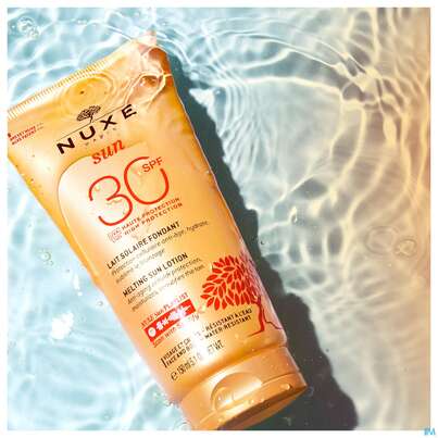 Sie sehen eine Packung Sonnenprodukte Nuxe Sun Lait Delicieux Haute Protection Lsf30 150ml, Produktbild: 08 Sonnenprodukte Nuxe Sun Lait Delicieux Haute Protection Lsf30 150ml, A-Nr.: 4338428 - 08