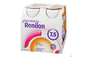 Sie sehen eine Packung Renilon 125ml Vitalflasche 7.5 Karamel 4st, Produktbild: 01 Renilon 125ml Vitalflasche 7.5 Karamel 4st, A-Nr.: 4119755 - 01