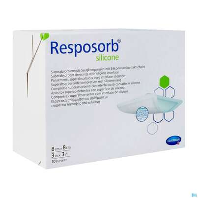 Wundauflagen Resposorb/silicone 8x 8cm 10st, A-Nr.: 5340864 - 02